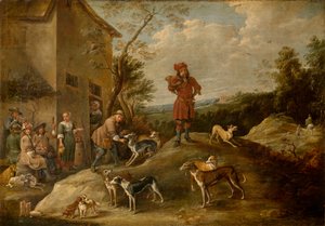 レスト・ハンターズ（オイル） 作： David the Younger Teniers