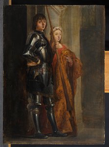 アントネッロダメッシーナ後の聖人ジョージとセシリア 作： David Teniers the Younger
