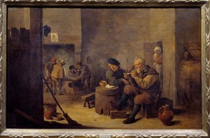 ホステルでの喫煙について 絵画 ダヴィッド・テニアス2世（1610-1690） 17世紀 日0,4x0,62 m マドリッド、プラド美術館