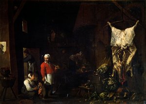 The Butcher（油彩・キャンバス 作： David Teniers the Younger