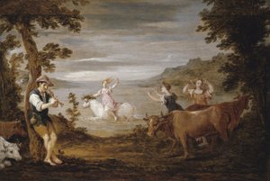ヨーロッパのレイプ、1654-56 作： David Teniers the Younger