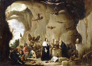 聖アントニウスの誘惑、 作： David Teniers the Younger