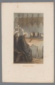 5 人のベネディクト修道士が本を読み、祈っている ベネディクト (オブジェクトのタイトル) 作： David van der Kellen