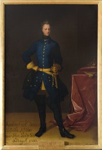 Charles XII, roi de Suede - スウェーデン王チャールズ12世（1682-1718）の肖像、クラフト、ダヴィッド、フォン（1655-1724）作。キャンバスに油彩。サイズ : 249x165 cm。ストックホルム国立博物館