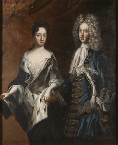 Frederic IV de Holstein Gottorp et Edwige Sophie de Suede - ホルシュタイン＝ゴットープ公爵フレデリック4世（1671-1702）と公爵夫人ヘドヴィグ・ソフィア（1681-1708）、Krafft, David, von（1655-1724）によるもの。油彩・キャンバス 作： David von Krafft