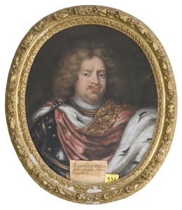 Jean Georges III de Saxe - ザクセン選帝侯ジョン・ジョージ3世（1647-1691）の肖像、クラフト、ダヴィッド、フォン（1655-1724）作。キャンバスに油彩。サイズ：75x62 cm。ストックホルム国立博物館