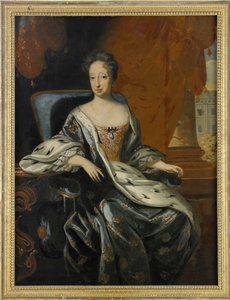 Hedwig Eleonora de Holstein Gottorp (1636-1715)、スウェーデンとフィンランドの女王 (Hedvig Eleonora of Holstein-Gottlep、スウェーデンの女王) の肖像画個人蔵 作： David von Krafft