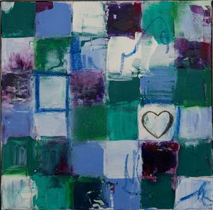アブストラクト・グリッド・ハート 作： Deb Chaney