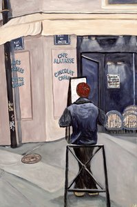 熟考、2017年（キャンバスにアクリル画） 作： デボラ・イブ・アラストラ