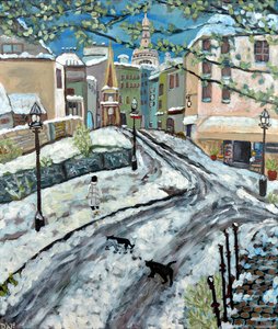 Early Snow, 2020（キャンバスにアクリル絵の具） 作： デボラ・イブ・アラストラ