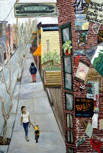 InterUrban, 2016（キャンバスにアクリル画） 作： デボラ・イブ・アラストラ