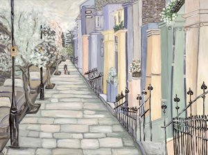 ケンジントン、2017年（キャンバスにアクリル画） 作： デボラ・イブ・アラストラ