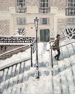 モンマルトルの雪、2017年（アクリル、キャンバス） 作： デボラ・イブ・アラストラ
