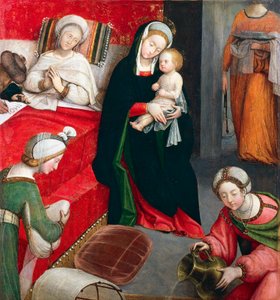 ディフェンテ・フェラーリ作「洗礼者聖ヨハネの誕生」（1480年～1540年頃） 作： Defendente Ferrari
