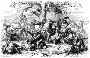 30のフランスの騎士がイギリス、ブルターニュ、フランス、1351 1882-1884と戦う 作： Deghouy