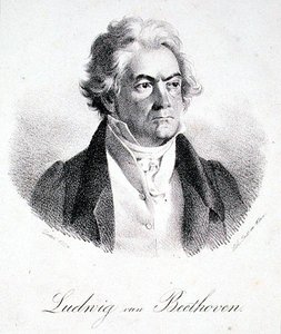 ルートヴィヒ・ヴァン・ベートーヴェン（1770-1827）1824年（リトグラフ 作： Deker Deker