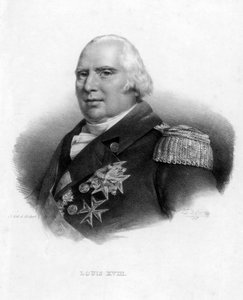 ルイ18世、フランス国王、1827年。 作： Delpech