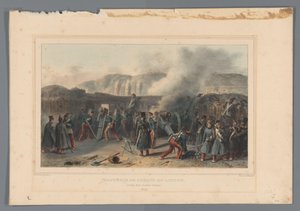 Beschieting van de Citadel、1832 バッテリーの破壊行為 (オブジェクトのタイトル) Raffet によるアントワープ城塞の包囲戦での生活から作られたドローイング (オブジェクトのシリーズ タイトル)