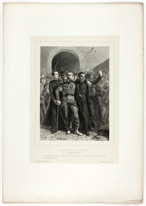 ローマのカトリック聖職者の献身、1849 年 4 月 30 日、Souvenirs d’Italie: Expedition de Rome より 作： Denis Auguste Marie Raffet