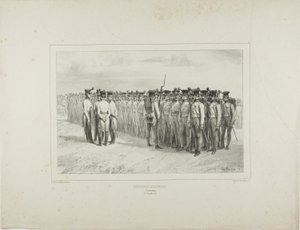 ハンガリー歩兵隊、プレスブール、1837年7月2日 作： Denis Auguste Marie Raffet