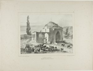 1837年8月21日、クリミア、バハトチェ・セライのマライア墳墓 作： Denis Auguste Marie Raffet