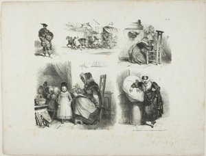 スケッチ・シート 作： Denis Auguste Marie Raffet
