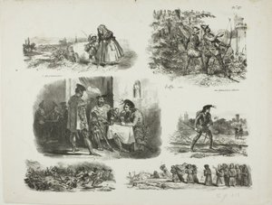 スケッチ・シート 作： Denis Auguste Marie Raffet
