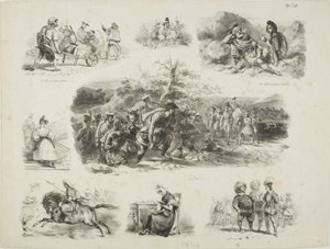 スケッチ・シート 作： Denis Auguste Marie Raffet