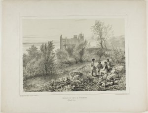 ヴォロンゾフ伯爵の城、アロウプカ、クリミア、1837年8月12日 作： Denis Auguste Marie Raffet