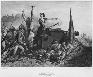 1808年6月のサラゴサの包囲、オーギュスタンバーデ（b.1798）によって彫刻 作： Denis Auguste Marie Raffet