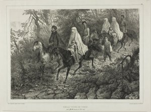 旅するタルタル人家族（1837年8月15日、クリミア、ヤルタ近郊 作： Denis Auguste Marie Raffet