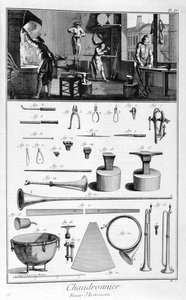 Ironmongersの内部、および器具の計画、1751-1777 作： Denis Diderot