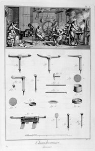 Ironmongersの内部、および器具の計画、1751-1777 作： Denis Diderot