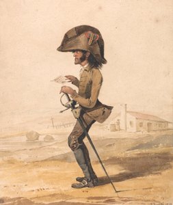 Caricatura de um oficial militar francês