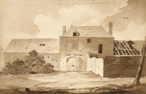 「No 5 The House of du Gourmon from the Left on the Left」、1815（紙と鉛筆）