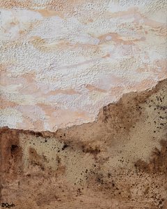 土の香りのする砂漠の抽象画 作： 