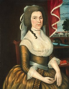 エリザベス・ノイエス・デニソン夫人、c。 1790年 作： Denison Limner