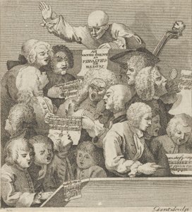 歌手の合唱、ca。 1800年。 作： Dent