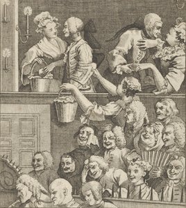 笑う聴衆、ca。 1800年。 作： Dent
