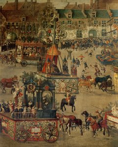 1615年5月31日にブリュッセルで行われるOmmeganck：スペインのイザベラの勝利の詳細 作： Denys van Alsloot