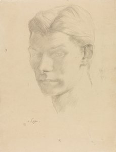 男の肖像 1906-08年頃 （紙に鉛筆） 作： Derwent Lees
