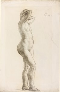 女性像の習作 1906-07年頃 黒チョーク、紙