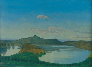 青いプール 作： Derwent Lees