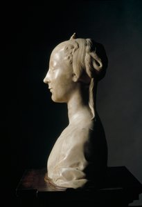 若い女性の胸像 大理石彫刻：デシデリオ・ダ・セッティニャーノ（約1430-1464） 薄さ：146 cm146 cm フィレンツェ、バルジェッロ国立美術館 作： Desiderio da Settignano