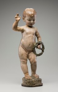 キリストの子供（多色の装飾が施された漆喰） 作： Desiderio da Settignano