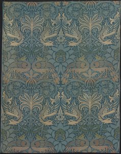 ピーコックとドラゴンと題されたパネル 作： Designed by William Morris