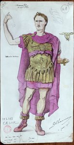 コルネイユ作「ラモルトドゥポンピー」のジュリアスシーザーの衣装デザイン、1906年 作： Desire Chaineux