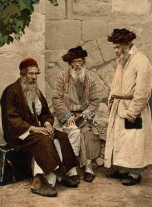 聖地エルサレムのユダヤ人のタイプ、1890年頃から1900年頃（フォトクロムプリント） 作： Detroit Photographic Co.