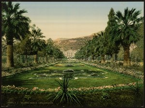 カジノの入り口、庭園、モンテカルロ、リビエラ、モナコ 作： Detroit Publishing Co.
