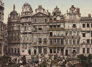 グランプラス、ブリュッセル、1900年頃 作： Detroit Publishing Co.